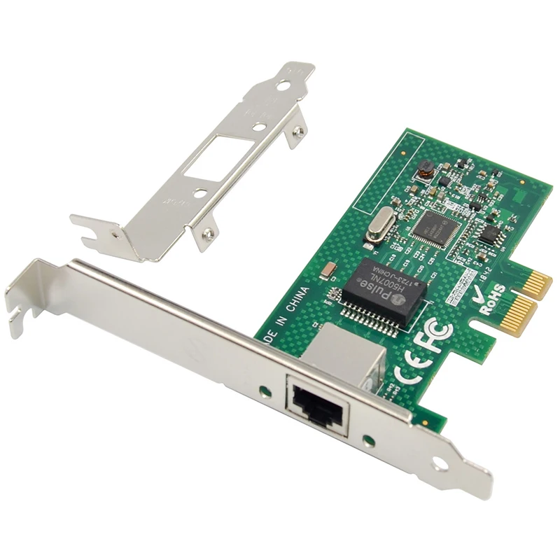 Для I210AT PCI E X1 Gigabit LAN Ethernet Сетевая карта один порт Настольный сервер адаптация