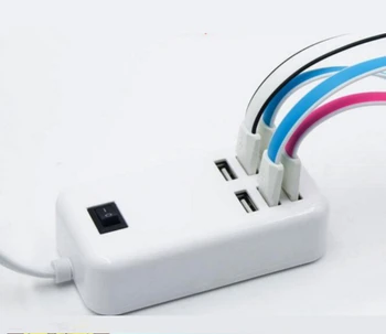 

6-port USB Plug-in USB Charger Mobile Phone Charger Multi Port Intelligent USB Fast Charging Multi-functional Socket KY94