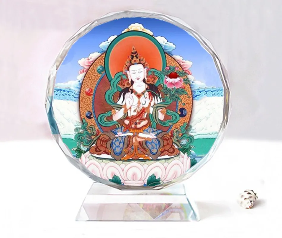 

bodhisattva，Exquisite double-sided crystal Buddha ornaments, Birthday present souvenir