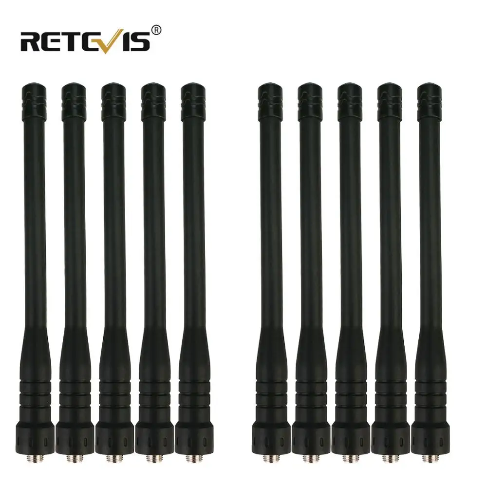 10 шт. Retevis HA01 SMA F с высоким коэффициентом усиления VHF/УКВ внешняя антенна Dual Band для Kenwood RETEVIS H777 RT5R Baofeng UV 5R 82 иди