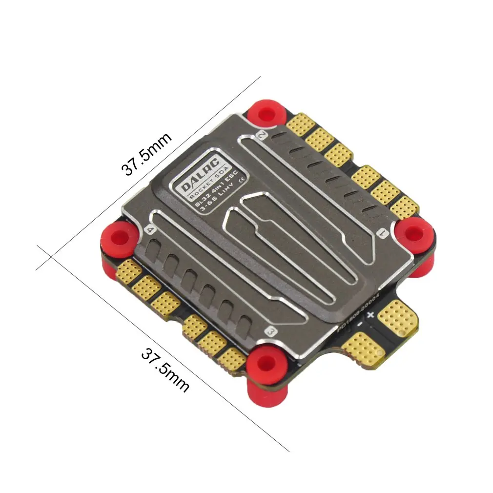 DALRC Rocket 45A 4 в 1 ESC Бесщеточный 3-6S Blheli_32 LIHV DSHOT1200 для DIY FPV гоночный Дрон, совместимый с F405 F722 FC