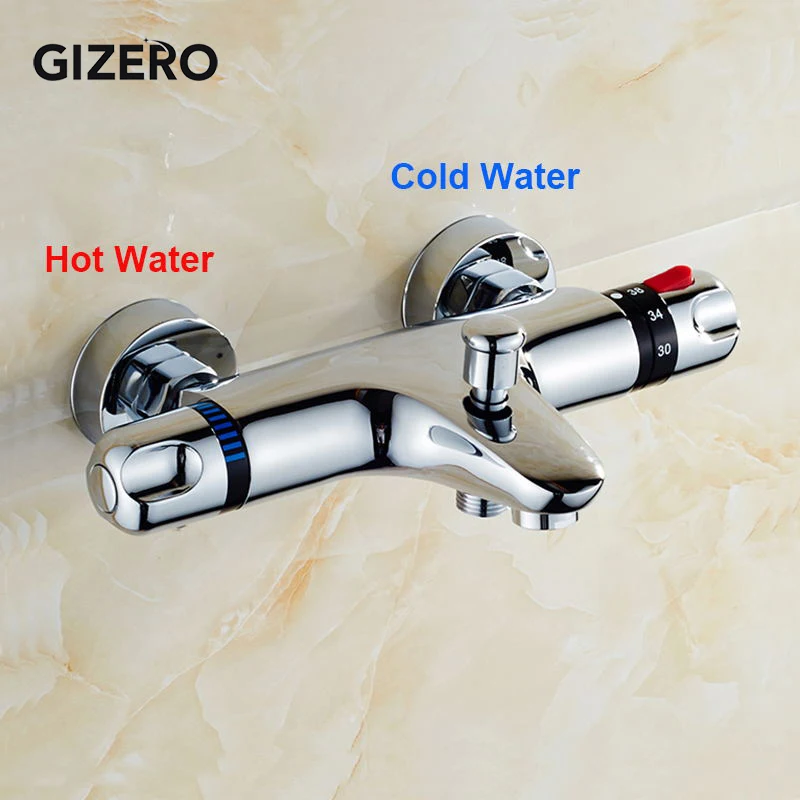 Gizero G1 2 Thermostatic Shower Faucet Bathroom Chrome Thermostat