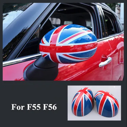 Одна пара зеркал заднего вида, декоративная раковина, чехол для Mini Cooper JCW F56 F55, аксессуары для стайлинга автомобилей, зеркальная крышка
