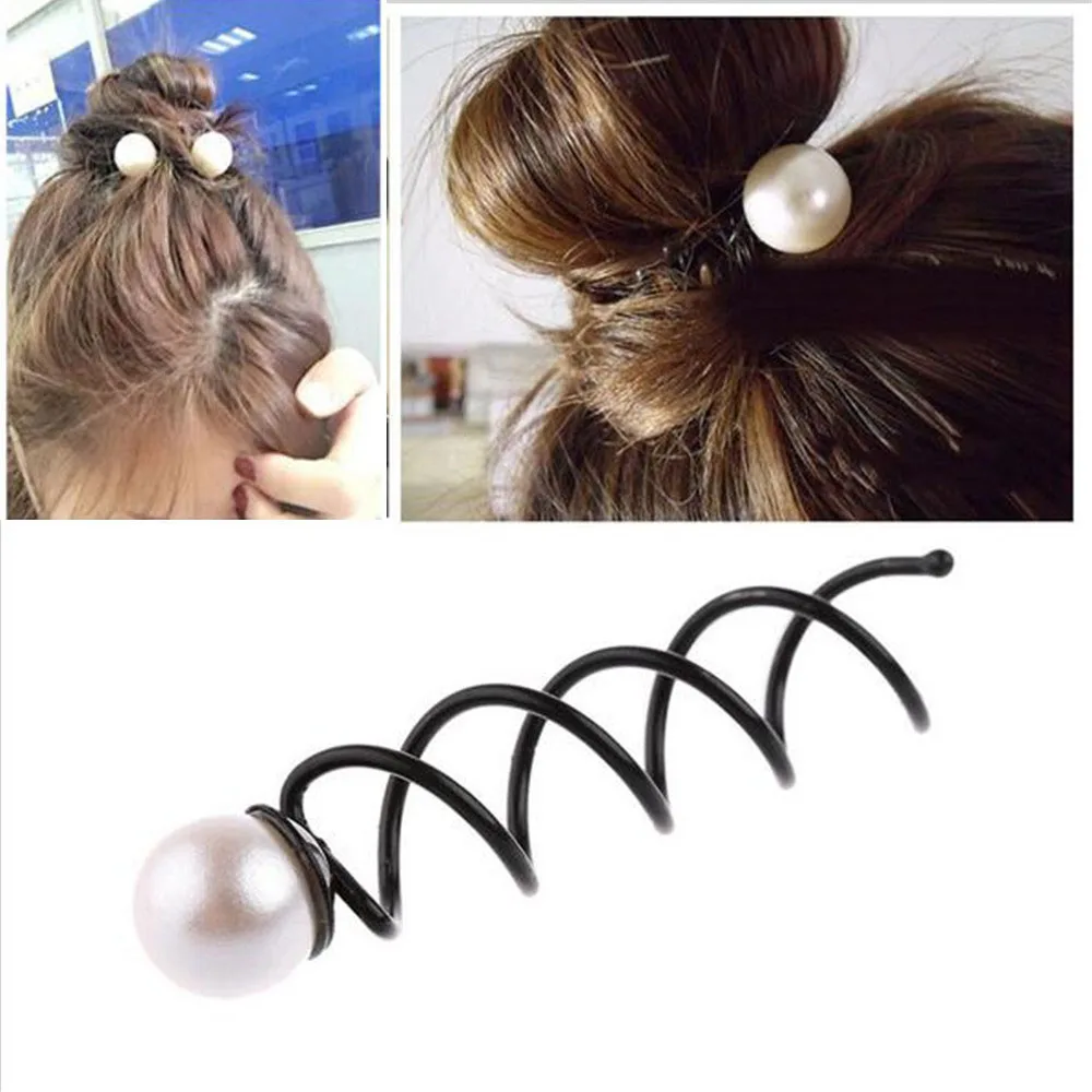 6pcs Women Hair Styling Spiral Spin Screw Bobby Pin Hair Clip Twist Barrette DE