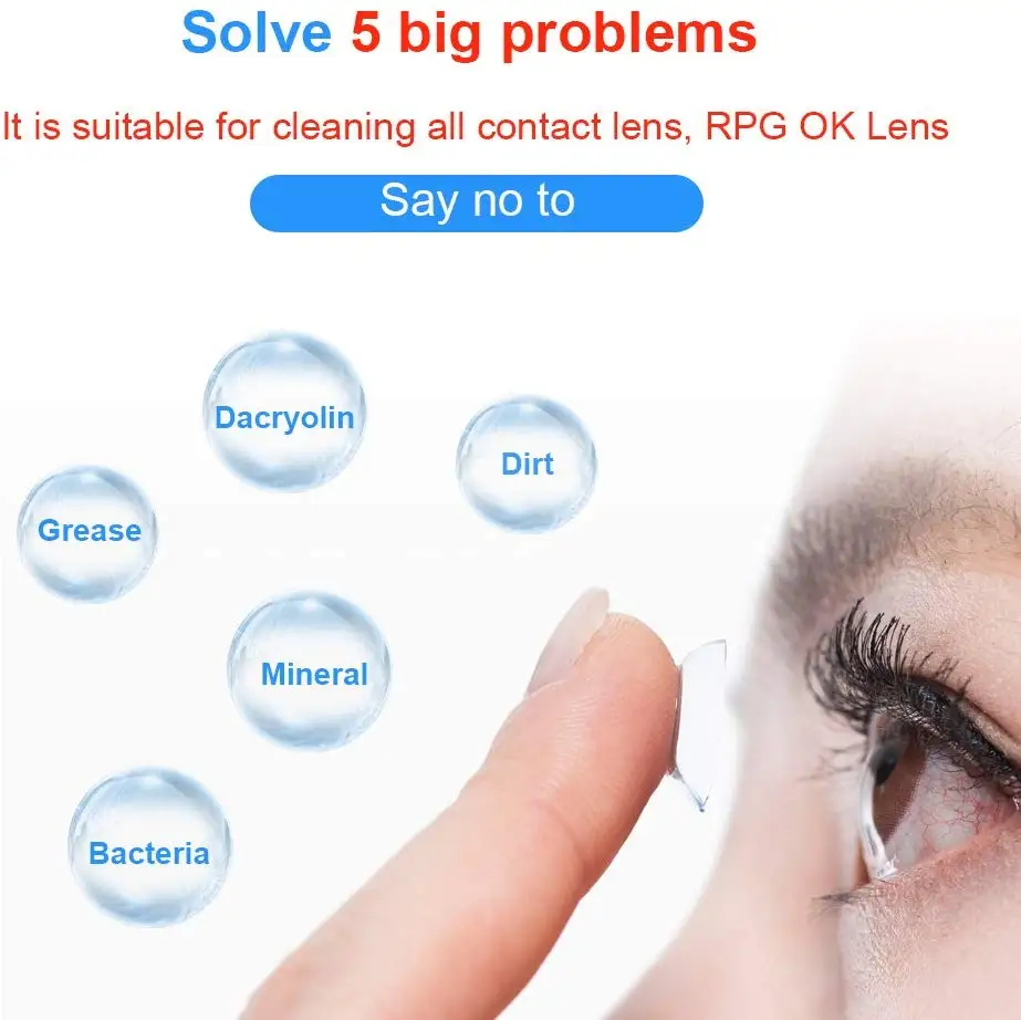 Portable Ultrasonic Contact Lens Cleaner Rechargeable Auto Sterilization Lenses Contact Lens Cleaning Case Outdoor Travel