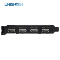 UNISHEEN 4 Channel 1080p OBS Vmix Wirecast Streaming 4 Channel 60fps Quad HDMI SDI Broadcast PCI Express HD Video Capture Card - Image 4