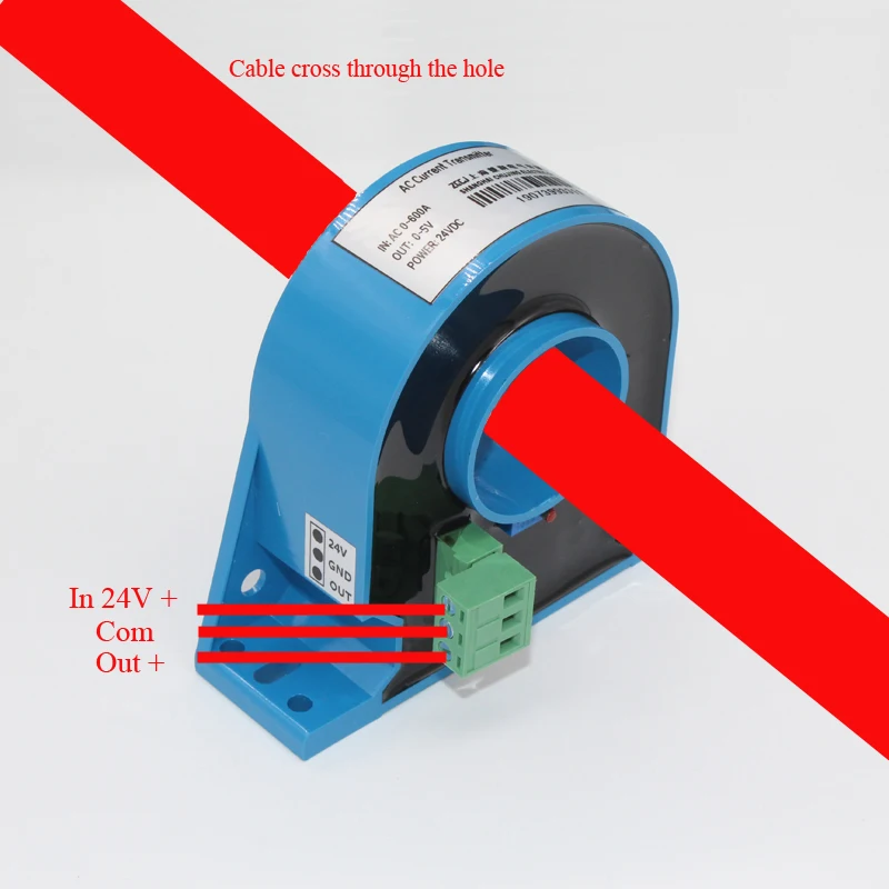 Transmetteur de courant ac 400a 500a 600a sortie de signal analogique