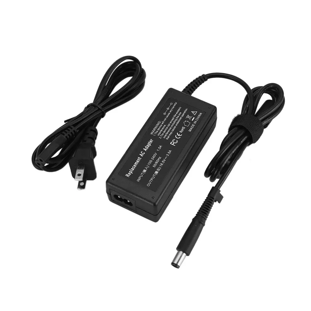 Совместимый адаптер переменного тока зарядное устройство для hp DV4 DV5 DV6 DV7 463958-001 18,5 V 3.5A 65W 5,0x7,4 черный адаптер