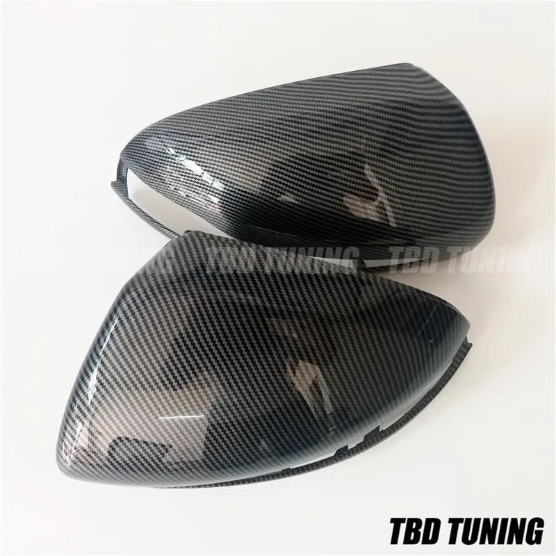 Carbon Fiber Look Mirror cover For Mercedes W205 W222 W213 W238 X205 For Benz C S GLC E Class AMG 1:1+ Only LHD