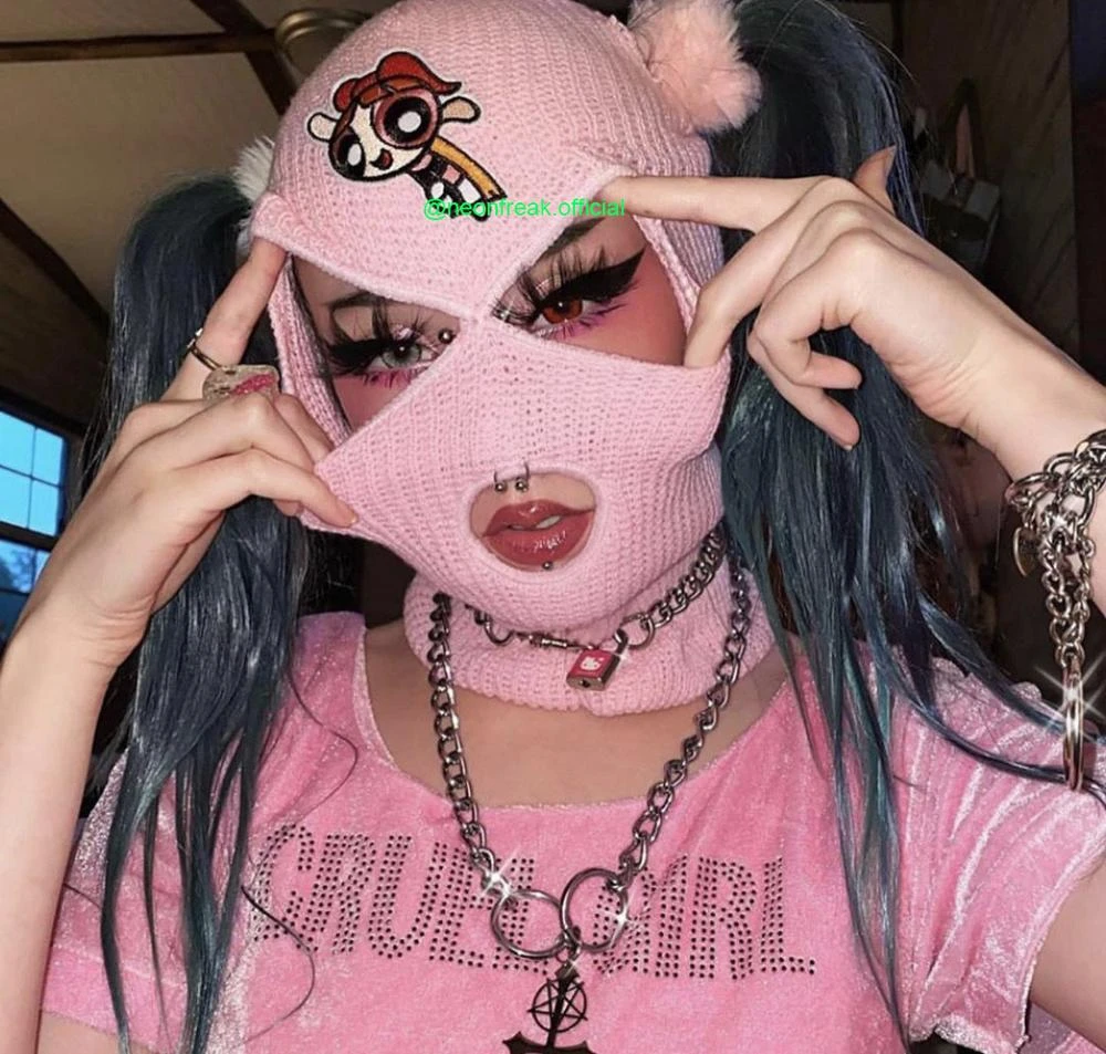 Balaclava Mask Hat Winter Cover Neon Mask Green Ski Cycling Face Mask Powerpuff Girls Cute Y2k Baddie Swimming Caps Aliexpress