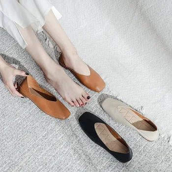 

Soft Big Size Shoes Woman Female Footwear Square Toe Women's Moccasins Slip-on Casual Sneaker Bow-Knot Large Size Dress Grandma