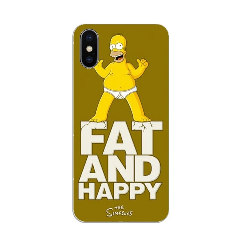 Чехол с мультяшными симпсонами для iPhone 7 8 Plus 6 6S чехол телефона рисунком X XS MAX XR 5