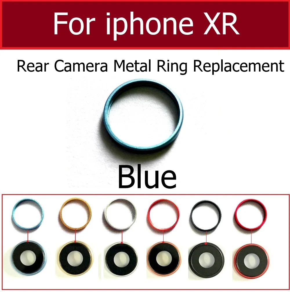 ixr Frame Blue Задняя камера снаружи металлическое кольцо рамка Крышка для iphone X Xs Xr Xs Max plus Задняя Основная камера кольцо Рамка Бампер запасные части - Цвет: ixr Frame Blue