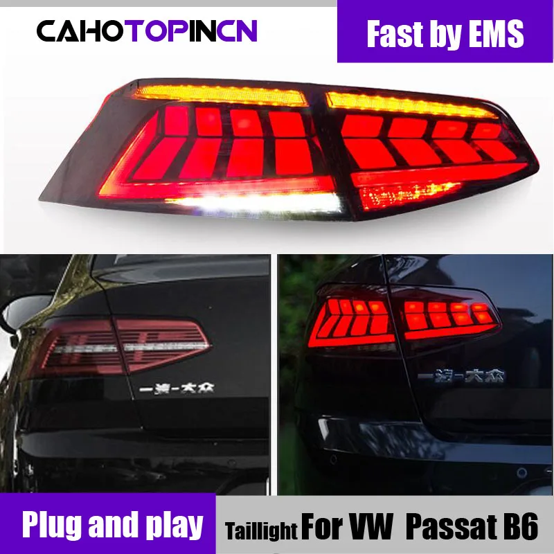 Автомобильный Стайлинг задний фонарь задние фонари для VW Passat B6- задний фонарь DRL+ Динамический сигнал поворота+ тормоз+ светодиодные фонари заднего хода