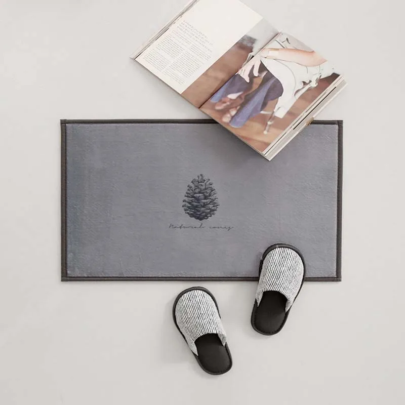 Pine Cone Welcome Entrance Door Mat Anti-slip Kitchen Rugs Table Hotel Pad Prayer Carpet
