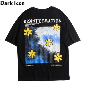 

Dark Icon Daisy Print Street T-shirt Men Women 2020 Summer Crew Neck Hipster Tshirts Short Sleeved Cotton Men's Tee