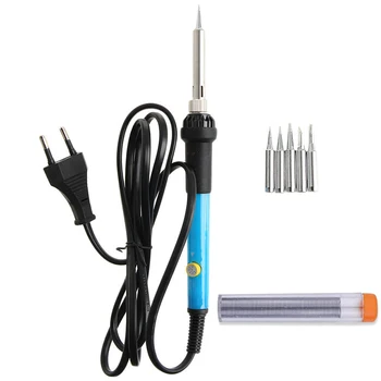 

EU Plug,Electric Soldering Iron Set 60W Thermostat Electric Luotie Internal Heating Type Electric Iron Soldering Tool