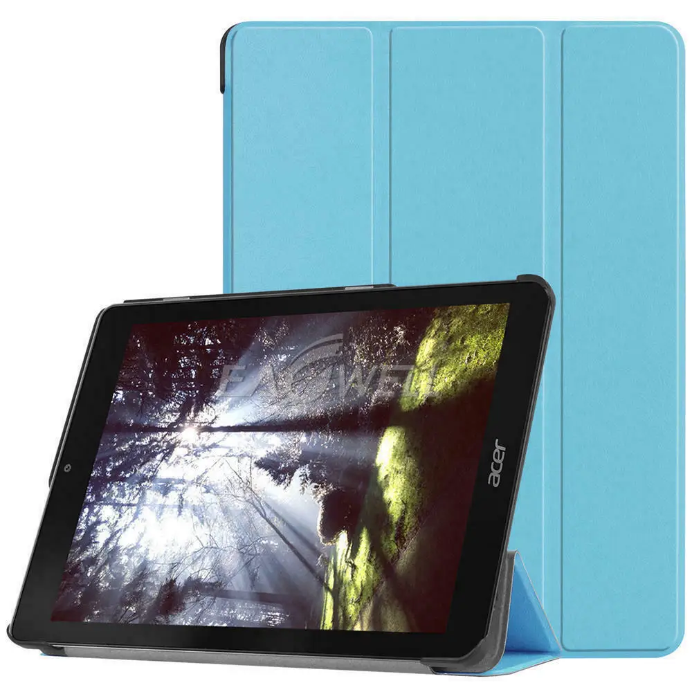 

Tri-Fold PU Leather Flip Stand Cover For Acer chromebook Tab 10 tab 10 9.7" Auto Sleep Wake Smart Case Shockproof Tablet Shell