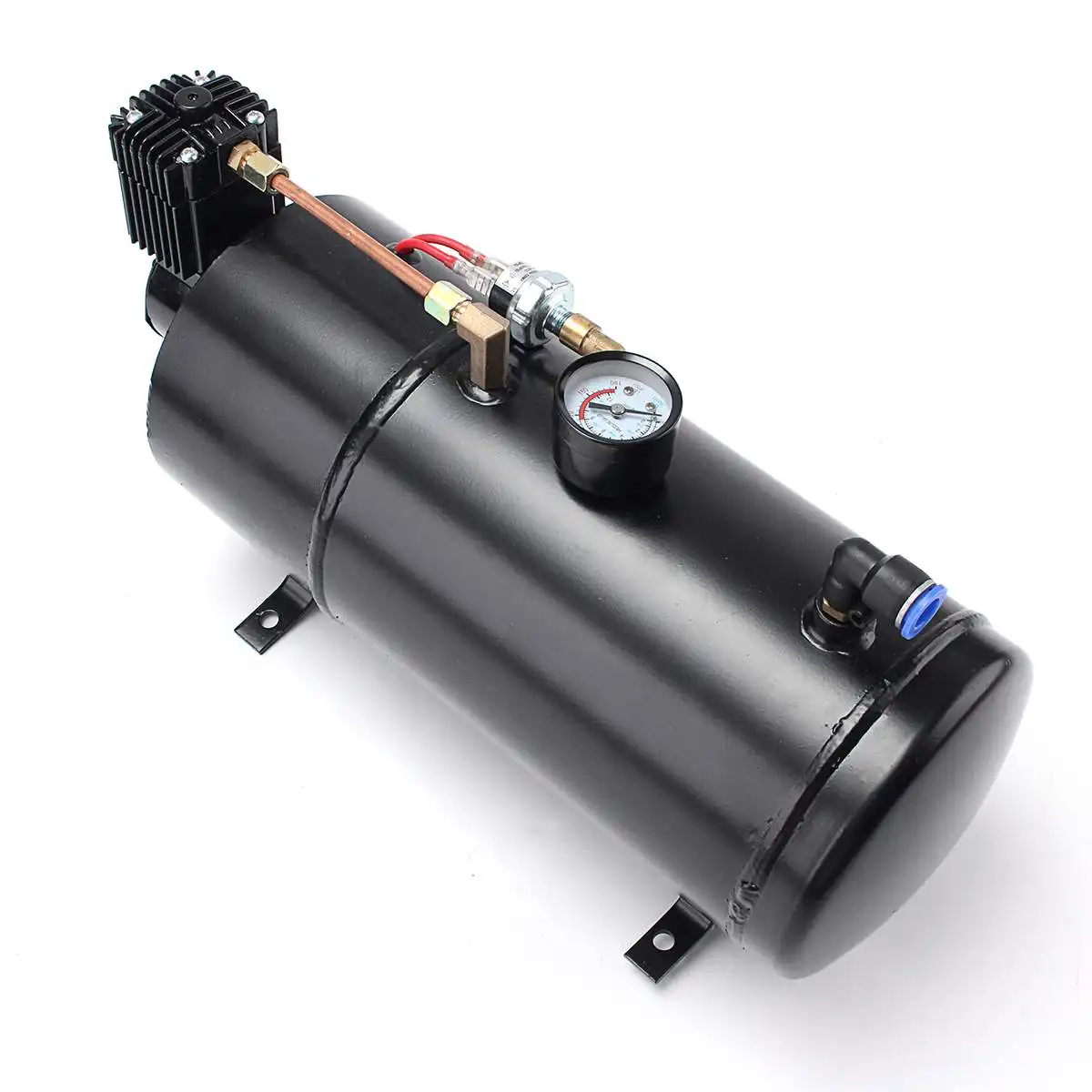 12V 3 литра 150.2DB автомобиль грузовик поезд 4 труба Воздушный Рог Комплект W/черный дисплей 150 фунтов на квадратный дюйм компрессор Системы