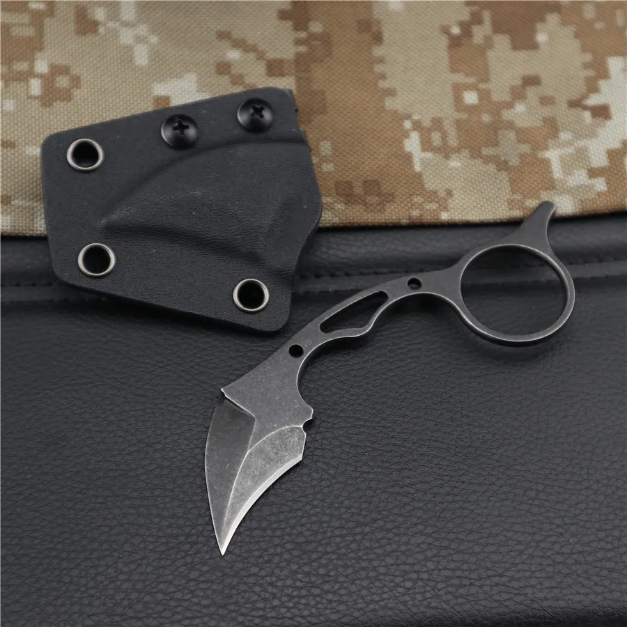 Нож Karambit с оболочкой для охоты на открытом воздухе Инструменты для выживания нож+ Карманный складываемый ключ нож инструмент ручной инструмент для выживания на открытом воздухе