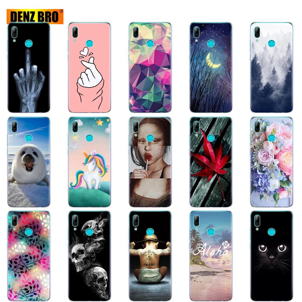 Чехлы для Huawei P Smart 2019 силиконовая Мягкая задняя крышка из ТПУ телефона plus чехол