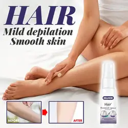 EELHOE Natural Hair Removal Cream Fast Effect Hair Removal Spray For Face Arm Leg Back Underms Hair Removal Spray Depilatory
