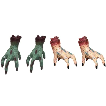 

2 Halloween Haunted Houses Horror Arrangement Electro Voice Control Ghost Hand Claw Walking and Crawling