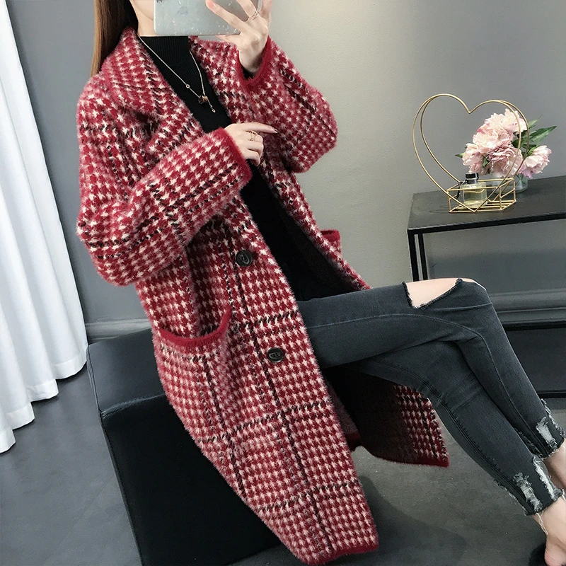 

Fur Coat Women Thick Warm Jackets Fuax Mink Fur Fashion Fluffy Style Knitting Overcoats 2019 Winter Autumn New Street Outerwear