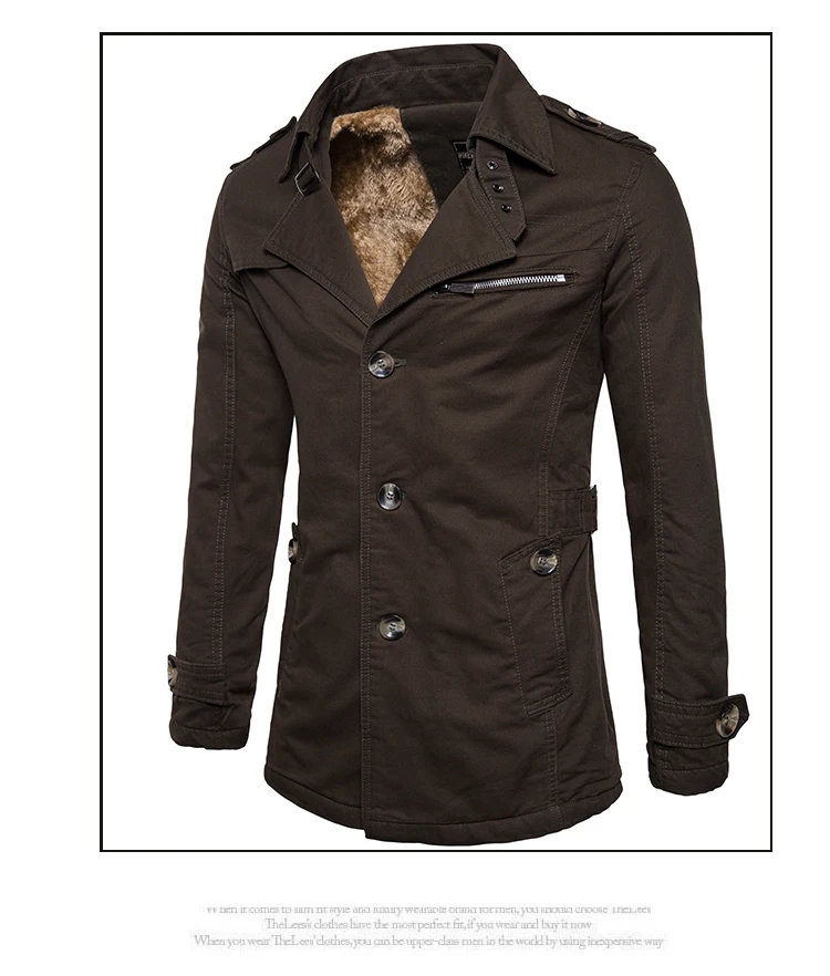 Ouma, Мужской плащ, толстый отложной воротник, эполеты, средней длины, пальто, мужская куртка большого размера