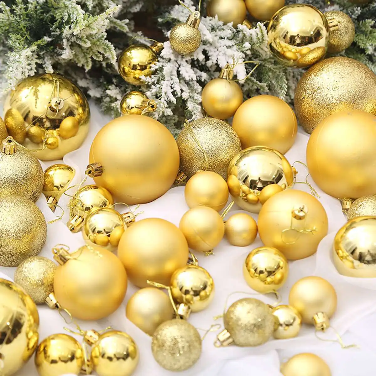 100 шт декоративные шары для рождественской елки, рождественские вечерние шары для украшения потолка, дома, двери, Рождественский Декор