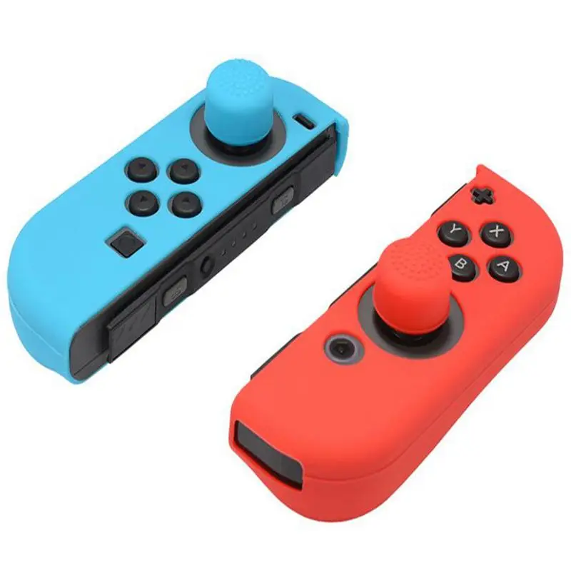 11 в 1 силиконовый чехол для Kind Switch NS Console защитный кожный чехол с рукояткой колпачки для JoyCon