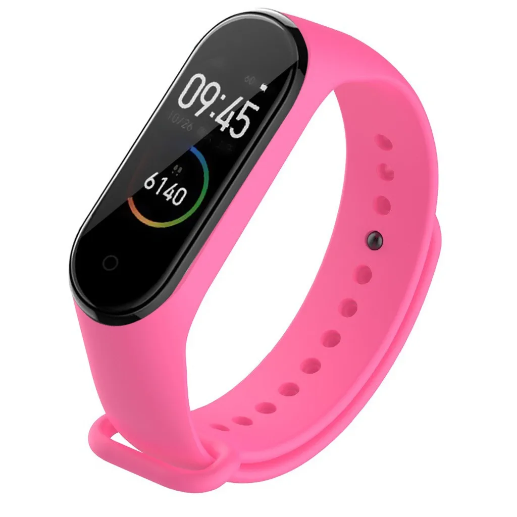 Смарт-часы дышащий силикон Young Band для Xiaomi Mi Band 4/3 сплошной цвет ремешок с круглой обратной пряжкой аксессуары