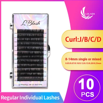 

10CASE Eyelashes Extension Silk Fiber Individual False Eyelash Extensions Classic Natural Lash Extension Supply Russian Lashes