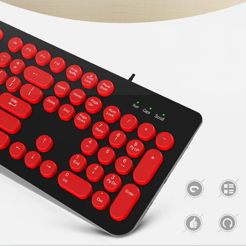 Elegant colorful office keyboard 104 Key Keycaps Set for Mechanical Keyboard for Gaming Mechanical Keyboard 2