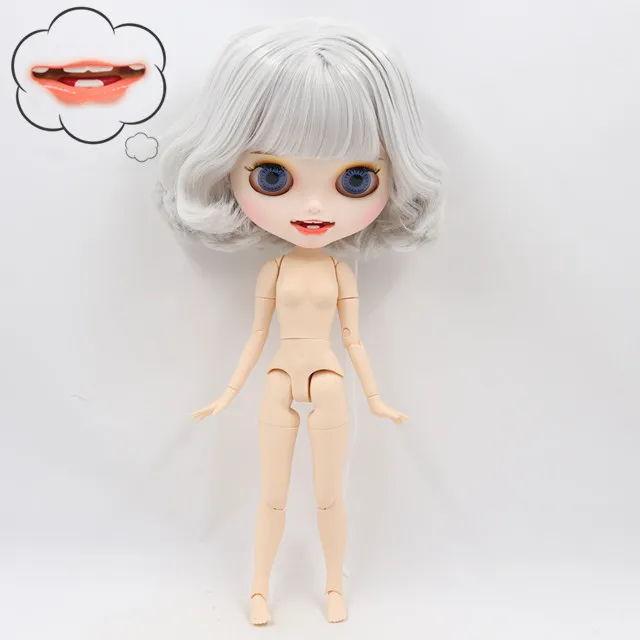 ICY 1/6 Blyth Кукла под заказ № BL1003 белая кожа и соединение тела с открытым ртом матовое лицо для девочки Подарочная игрушка - Цвет: nude doll