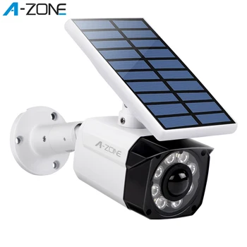 

A-ZONE Solar LED Light Dummy CCTV Security Camera IP66 Waterproof Motion Sensor Outdoor False Bullet Surveillance Video Camera