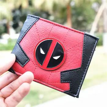 

SuperHeros Deadpool Metal Logo Coin PU Leather Wallet Purse Bag Holder Layer Cool Hot 11.5cm
