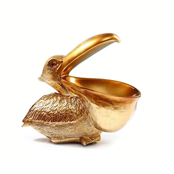 

European-style Toucan desktop storage box, resin modern art sculpture Home living room candy, key decorative storage accessories