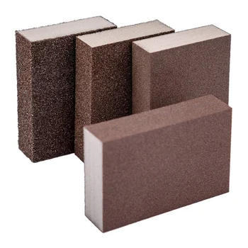 

Double-sided Polishing Sponge Sandpaper Sanding Block Pad Set Wood Metal Derusting Double Side Sand Descaling Cleaning Brush