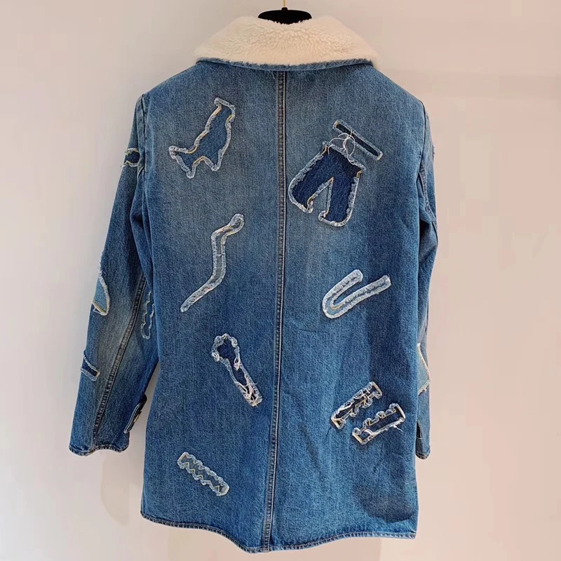 Дизайнерская джинсовая куртка для женщин, женское базовое пальто, джинсовое пальто для леди, высокое качество, куртка для женщин зима