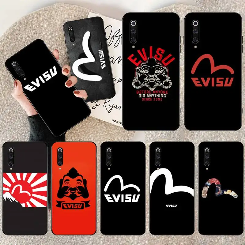 CUTEWANAN японский тренд бренда EVISU черный ТПУ чехол для телефона корпус Redmi Note 8 8A 7 6 6A 5