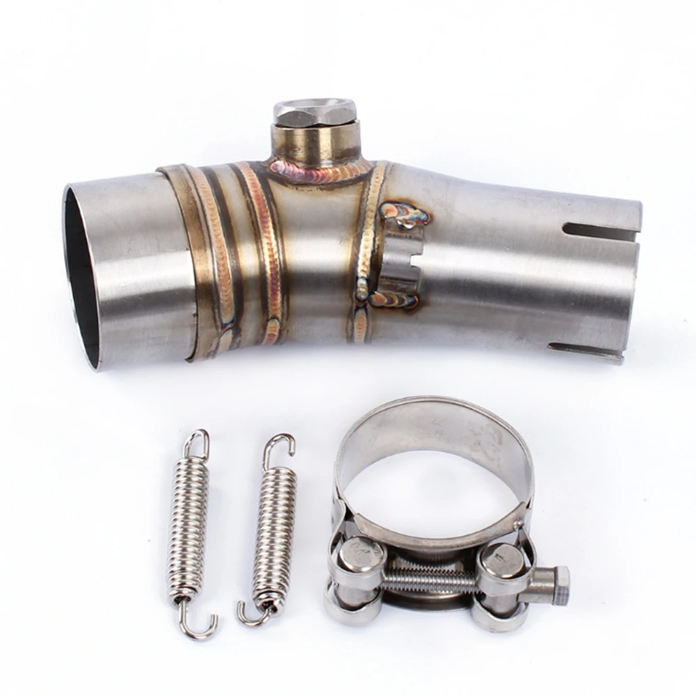 

Motorcycle Exhaust Middle Pipe With Clamp For Kawasaki ER-6N 2012-2016