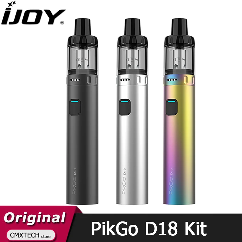 IJOY-Kit de vapeo Original PikGo D18 pod, batería de 1000mAh, 2ml, Cartucho de cigarrillo electrónico Pod de malla, para DL MTL