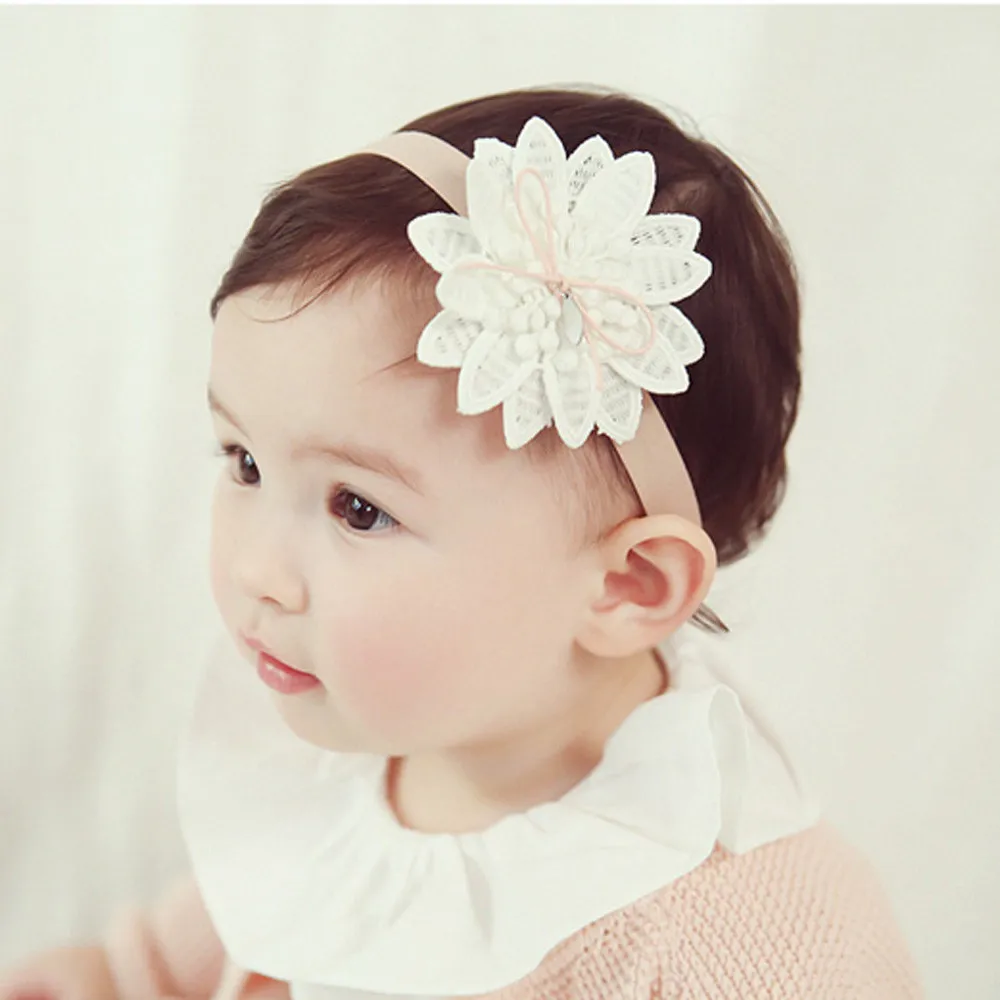 Princess Florals Headband Pointed baby flower headband Kids Stretch Bow Hair Bands Fresh Cute Headwear Hair Accessories