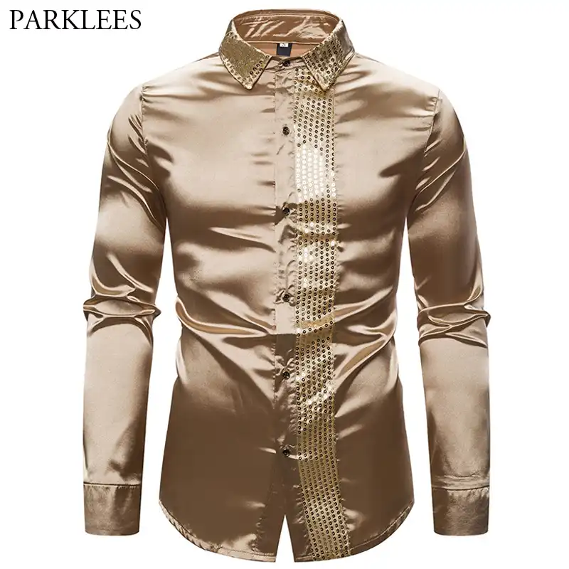 mens sequin dress shirt
