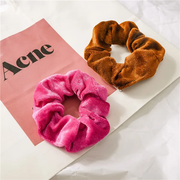 wedding hair clips Wholesale Winter Fashion Velvet Scrunchy Pack For Korean Style Women Boho Trendy Hair Bands Girls Srunchie 36pcs/lot small hair clips