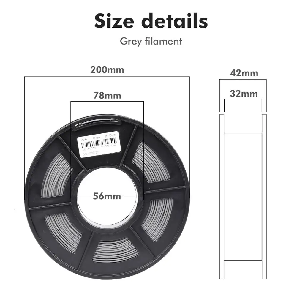Sunlu Pla Pla Mais Filamento 1kg 1.75 mm 3d Impressora Filamento Rolos Material para 3d Caneta Pla Filamento Extrusora Consumível Navio Livre Materiais de impressão 3D - Imagem 4