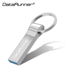 DataRunner брелок для ключей usb флеш-накопитель металлический накопитель 128 ГБ Водонепроницаемая ручка USB 3,0 16 ГБ 32 ГБ 64 гб высокая скорость