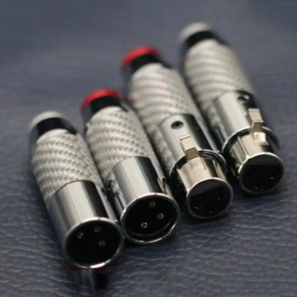 Fm изображение Hi End 3 контактный разъем из углеродного волокна XLR микрофон HiFi аудио