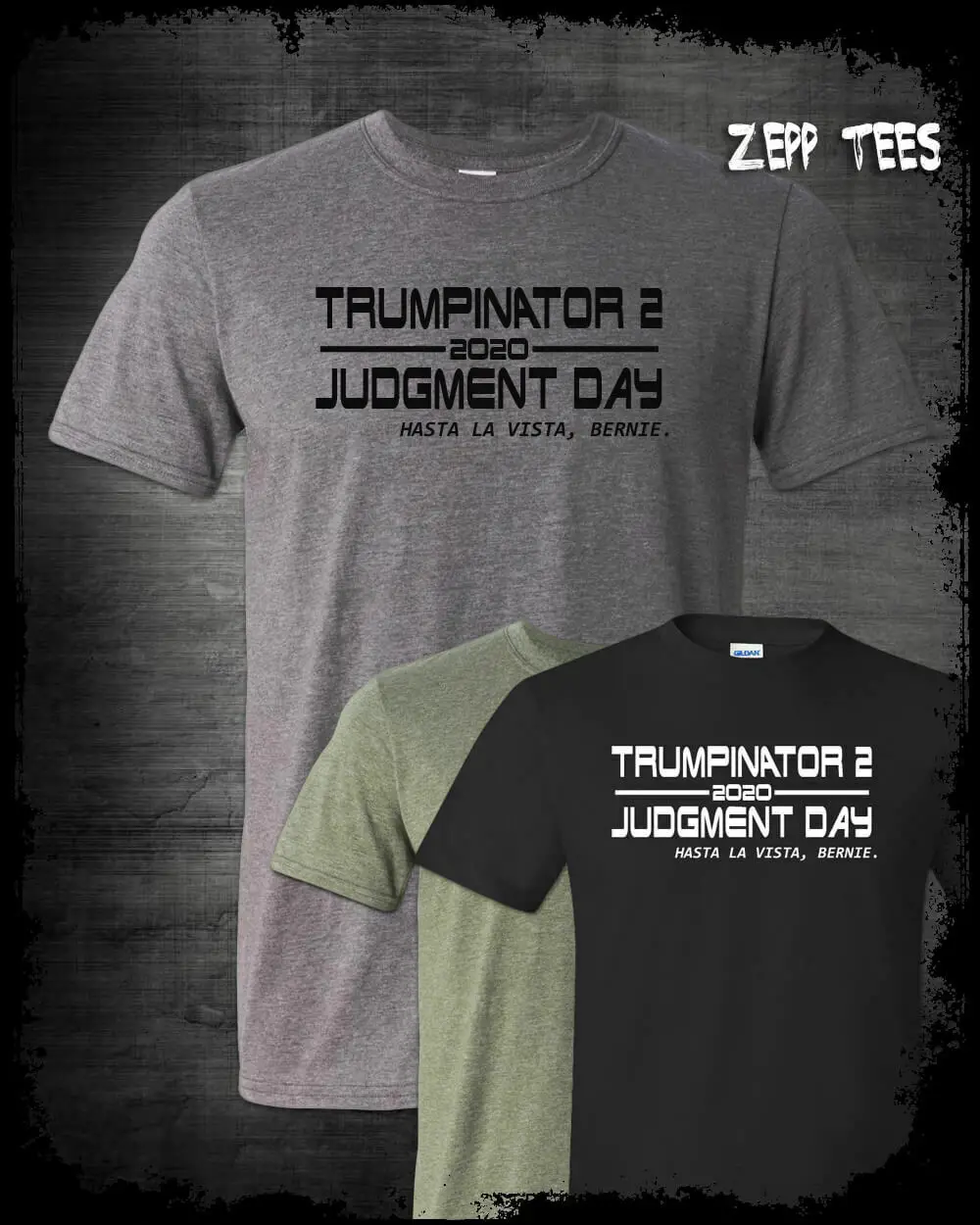 Trumpinator 2 футболка 2020 Hasta La Vista Bernie Terminator пародия мем война Кек | Мужская одежда